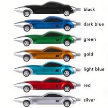 1pc Car Wheel Shaped Ballpoint Pen, Automotive Themed Push Button Pen, Cool Racing Car Design - Multicolor - View 3