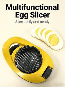 1pc Multi-Functional Egg Slicer, Household Egg Cutter, Salted Egg Slicer, Kitchen Egg Cutting Tool, 2-In-1 Egg Divider - Stainless Steel Egg Cutter - View 3