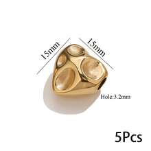 1/5颗不锈钢不规则散珠，用于珠宝制作DIY隔珠手链项链珠宝工艺用品配件 - 彩色 - 查看 32