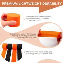 4 rollos de papel crepé naranja Balck Streamers Perfecto para decoración de fiestas bodas cumpleaños decoración de colores y suministros de manualidades 1.8 pulgadas x 82 pies/ rollo - Naranja Balck1519 - Ver 6