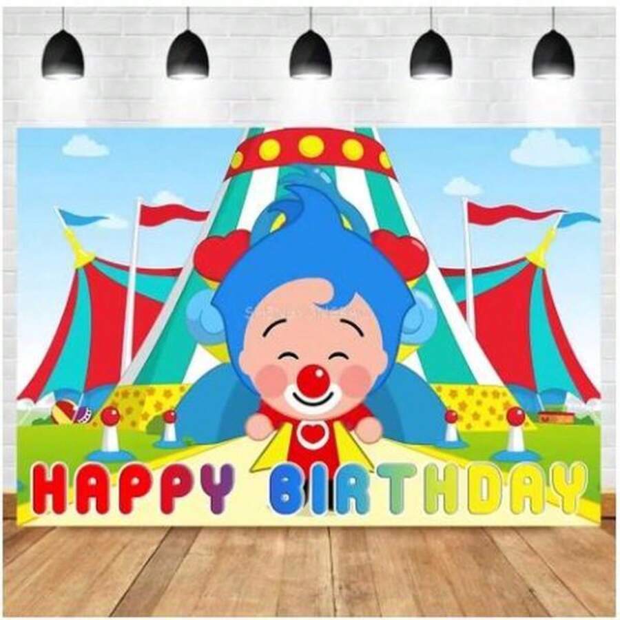 Plim Background Kids 1st Birthday Party Photography Backdrops Baby Shower Decoration Cartoon Pig Rainbow Photo Background PM-01 - màu đen - Xem 1