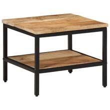 Coffee Table 45x45x35 Cm Solid Rough Wood Mango - Brown - View 1