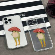 Funda para teléfono - Funda transparente con diseño de una rana roja en forma de hongo y impresión de alta definición.Esta funda protectora es duradera y resistente a los golpes. - transparente - Ver 7