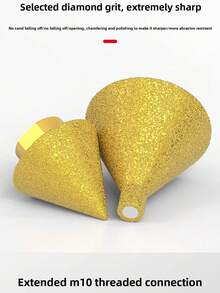 Diamond Chamfering Tool, Marble Hole Saw, Ceramic Drill Bit, Angle Grinder Conical Dry Grinding Head - Multicolor - View 7
