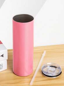 1PC Rainbow Colour Stainless Steel Insulated Mug, Cooler Mug, Modern Simple Solid Colour Car Mug, Premium Simple DIY Water Bottle - Office, Travel, Outdoor, Cycling, Back To School Supplies - Multicolor - View 9