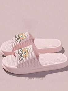 Cartoon Casual EVA Slippers, Comfortable Home Wear For Spring & Autumn - Pink 2 - View 4