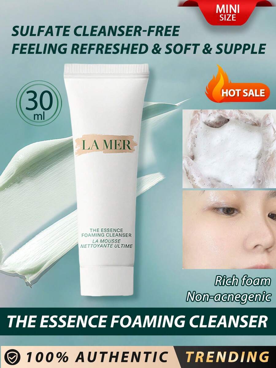 LA MER [迷你装] 精华泡沫洁面乳 30ml / 丰富泡沫，男士剃须的理想之选 / 不致痘，无硫酸盐配方 / 令肌肤倍感清爽、柔软、富有弹性 / 去除一天的污垢、花粉污染及其他导致肌肤老化迹象的刺激物 - NEW 30ml - 查看 1