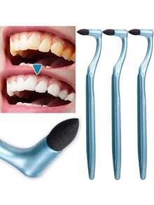 1 Set Manual Teeth Stain Remover And Polishing Kit - Home Dental Plaque Cleaner, Teeth Whitening, Alternative To Floss, Prevent Halitosis, No Power Needed, Suitable For Bathroom Use - Multicolor - View 1