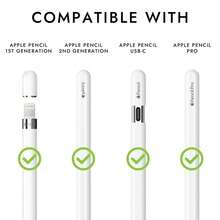 2/3/4 件装硅胶笔套，兼容 Apple Pencil Pro、Apple Pencil (USB-C) 和 Apple Pencil 第二代，符合人体工学设计，保护套，也兼容 iPad Pen - 彩色 - 查看 4