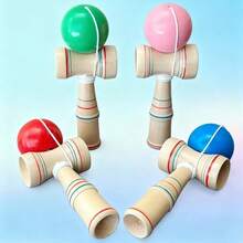 1pc Classic Wooden Sword Yo-Yo Toy, Traditional Handmade Balancing Skill Game Toy, Helps Improve Hand-Eye Coordination, Attention And Motor Skills, Suitable For Children, Teens And Adults Interactive Games, Great For Birthday Gifts, Classroom Rewards, Carnival Prizes, Party Favors, Christmas, Halloween, Easter, Thanksgiving Gifts, Stocking Stuffers - Multicolor - View 2