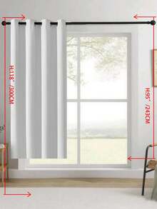 1件装经典款遮光隔断帘 - 隔音隐私帘，顶部带金属环 - 高精度平纹涤纶面料，适用于卧室、露台门 - 四季通用无绳田园风窗帘，卧室和客厅适用 - 白色 - 查看 44