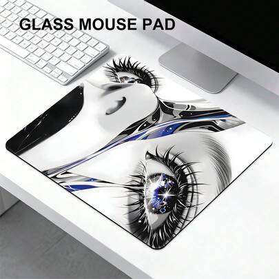 Tấm lót chuột bằng kính cường lực họa tiết Anime, với thiết kế Anime Nhật Bản và bầu trời đầy sao, bề mặt nhẵn, chống thấm nước, phù hợp cho chơi game, văn phòng, laptop và PC, điều khiển chính xác, dày 3mm, lớp phủ nano chống trầy xước, tấm lót bàn bằng kính trong suốt chính xác dành cho game thủ và người hâm mộ Anime.