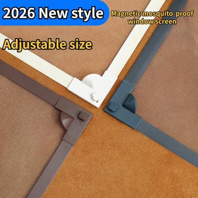 2026 New Model DIY Window Screen Removable Washable Magnetic Screen Mosquito Net