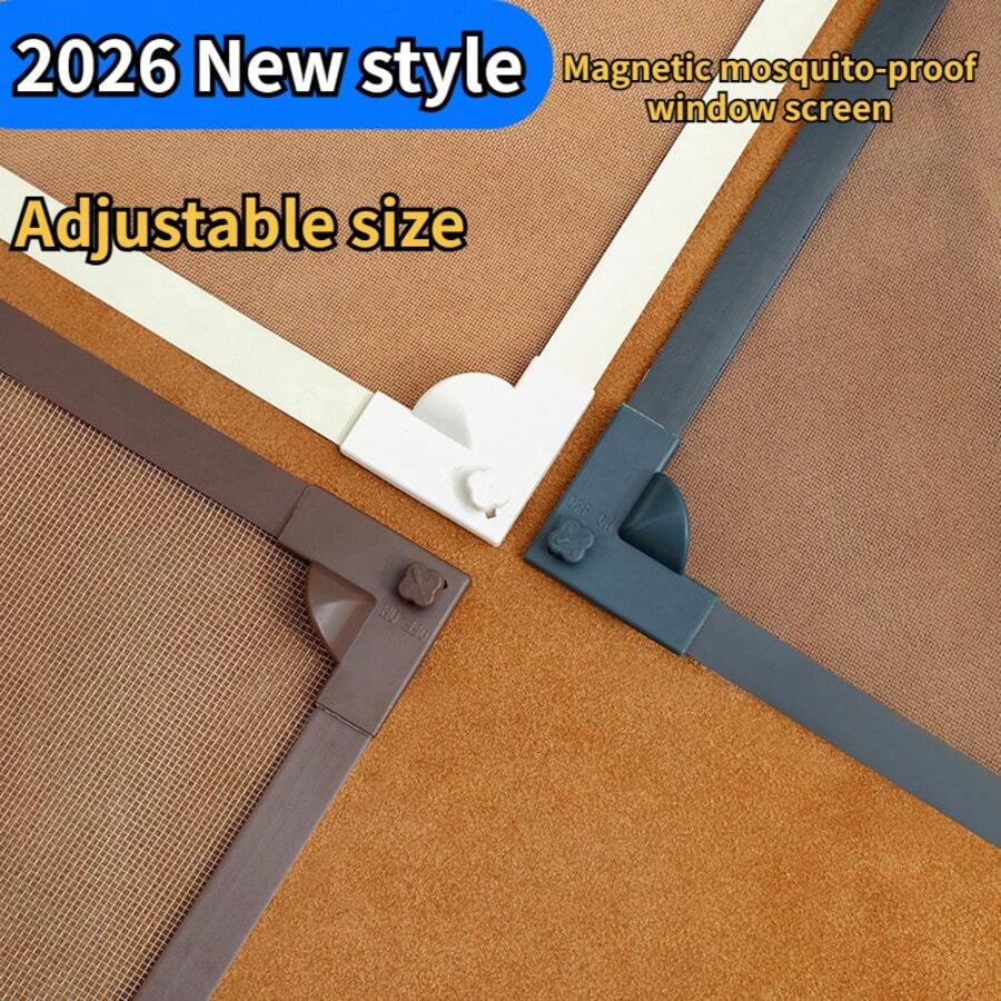 Màn chống muỗi cửa sổ tự lắp ráp kiểu mới năm 2026, có thể tháo rời và giặt được, có nam châm.