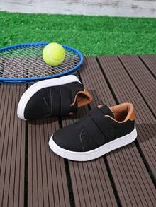 Giày thể thao trẻ em mới mùa Xuân/Thu 2026, giày sneaker trắng thường ngày cho bé trai và bé gái, giày chạy bộ. - màu đen - Xem 5