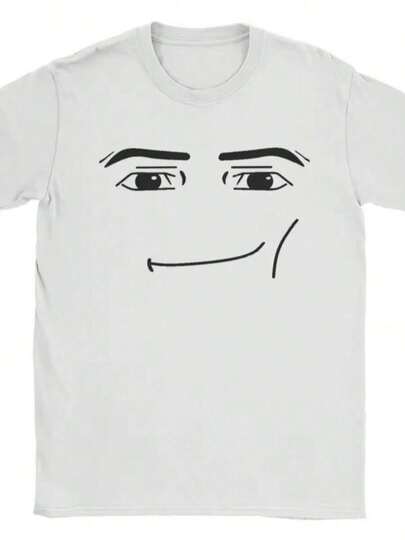 Anime Robot Robloxs Face T-Shirts, Funny Shirt ,Graphic Tees ,Crew Neck Short Sleeve T Shirts ,Women Clothing ,Harajuku T Shirts, Tee ,Summer Tops