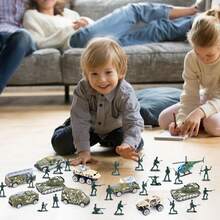 SHINDEL 62PCS Toy Cars, Die-Cast Military Vehicles Playsets, Army Toy Vehicle Models Alloy Metal Vehicle With Army Men, Truck Tank Helicopter Toys Military Combat Toys For Boy Girl Kid Birthday Gift Party Favor - Multicolor - View 6