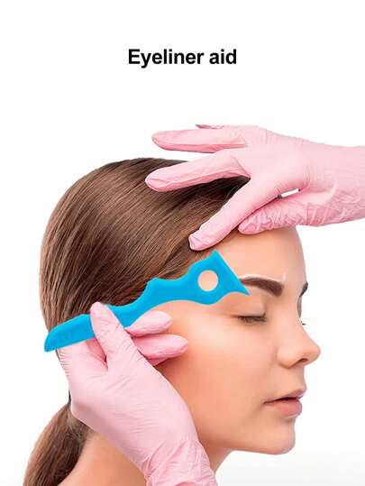 1pc Makeup Tool For Eyeliner, Eyebrow, Eyelash, Lipstick, Silicone Beauty Ruler Makeup Accessory