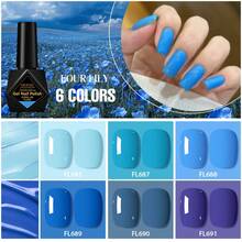 Set de 6 esmaltes de uñas FOUR LILY de 10ml, colores de temporada surtidos, kit de arte de uñas de gel UV LED - Multicolor - Ver 5