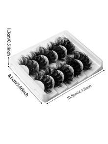 5 Pairs Of Light And Slender False Eyelashes With Three-Dimensional Cross And Messy Feeling, Multi-Layer Natural Eye Makeup - View 3