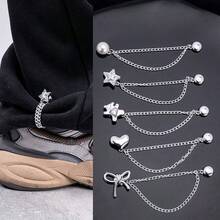 1/2/4/6个装磁性裤腿夹,可调节裤脚固定器,无需裁剪,男女通用袖口固定器,防止弄脏 - 彩色 - 查看 6