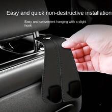 2pcs No-Drill Car Headrest Hooks, Designed For Hanging Bags, Purses, And Organizing Seat Back Items - Multicolor - View 5