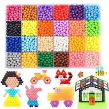 创意夜光水雾魔法珠卡通图案喷水瞬间凝固儿童益智玩具，亲子互动DIY吊坠小玩具，培养动手能力 - 彩色 - 查看 3