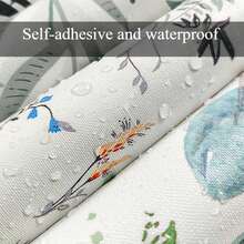 1 Roll Blue Floral Plant Pattern Self-Adhesive Wallpaper, Removable And Waterproof Wallpaper For Renovation, Beautiful Wall Sticker For Home Room Decor, Wall Art, Furniture DIY Sticker - الزهور - مشاهدة 10