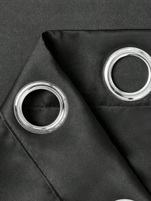 Cortina divisória blackout estilo clássico (1 peça) - Painel superior com ilhós para privacidade e isolamento acústico - Tecido liso de poliéster de alta precisão para porta de pátio ou quarto - Cortina sem cordão com tema campestre para todas as estações, ideal para quarto e sala de estar. - Preto - Ver 7