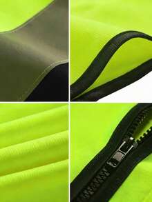 高能见度反光安全背心，摩托车骑行运动，户外反光安全服，反光夹克，带通用反光条的酷炫背心，荧光绿工作服，多种款式可选，透气网眼面料，耐用时尚的反光背心，适合骑行、摩托车、工作、参观、导游等场合，是骑行者的必备单品，也是父亲节和旅行的贴心礼物。 - 多色 - 查看 4