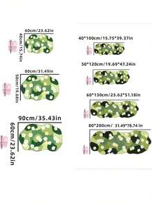 1 件装奢华绿色苔藓装饰地垫，超长花卉地毯 - 柔软绿色花卉地毯，自然灵感设计，尺寸不规则，可裁剪 1-5 厘米，装饰地毯，卧室装饰，小地毯，地毯，家居装饰，客厅地毯，客厅小地毯，卧室地毯，客厅家居装饰，户外地毯，可水洗地毯，毛绒地毯，绒毛地毯 - A - 查看 10