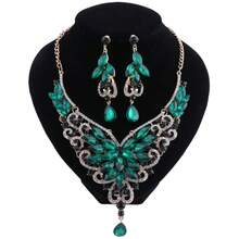 Gorgeous Purple Crystal Jewelry Set For Women – Luxury Statement Necklace Earrings – Perfect For Wedding, Prom, Party & Formal Events - 2 Piece Set - View 17