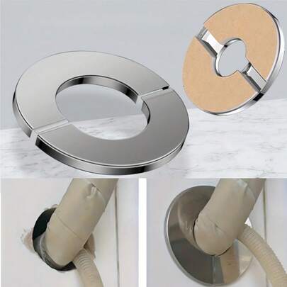 5pcs Stainless Steel Pipe Decorative Covers, Self-Adhesive Faucet Accessories