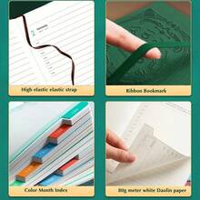 2026 English Planner Notebook, Efficient Daily Schedule, Customized Self-Discipline Time Management, Bound Annual Calendar - Multicolor - View 2