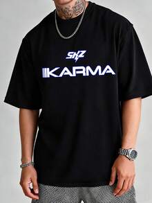 SKZ T-Shirt, Pure Cotton Casual Short-Sleeved T-Shirt, Men's T-Shirt, Summer Clothing, Outdoor Sportswear, Loose And Comfortable, Suitable For Everyday Wear And Outdoor Activities, Streetwear. - 黑色 - 查看 3