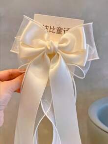 1个女士优雅缎带蝴蝶结发夹，发饰 - 彩色 - 查看 4