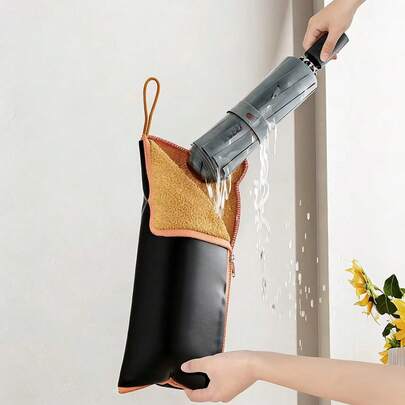 拉链式雨伞收纳袋，专为雨季设计。适用于学校、办公室、家庭、旅行、情人节、春夏、伴娘礼物、卧室装饰、海滩等场合。男女通用，可爱设计。