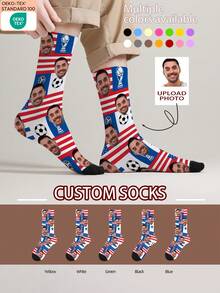 1 Đôi tất in hình mặt theo yêu cầu, tất in ảnh theo yêu cầu, tất in hình tùy chỉnh, tất in hình mặt hài hước cá nhân hóa, tất in hình theo yêu cầu, in bất kỳ khuôn mặt nào lên tất, quà tặng kỷ niệm, quà tặng Valentine, quà tặng sinh nhật, quà tặng đám cưới, quà tặng Ngày của Mẹ, quà tặng Ngày của Cha, quà tặng bạn thân - Nhiều màu - Xem 4