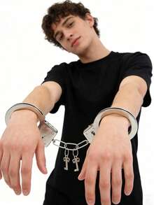 Iron Handcuffs With Inner Diameter Less Than 5cm, Accessories, Makeup/Costume Props - Multicolor - View 5