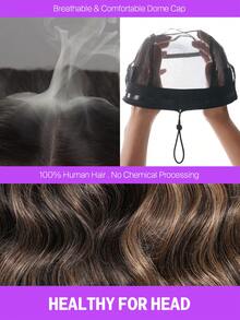 MEGALOOK Peluca de encaje frontal 13x6 con ondas degradadas doradas, 100% cabello humano, pre-recortada, sin pegamento, fácil de usar, línea de cabello de encaje altamente transparente, teñida en degradado, gorra ligera, ajustable y transpirable - Multicolor - Ver 11