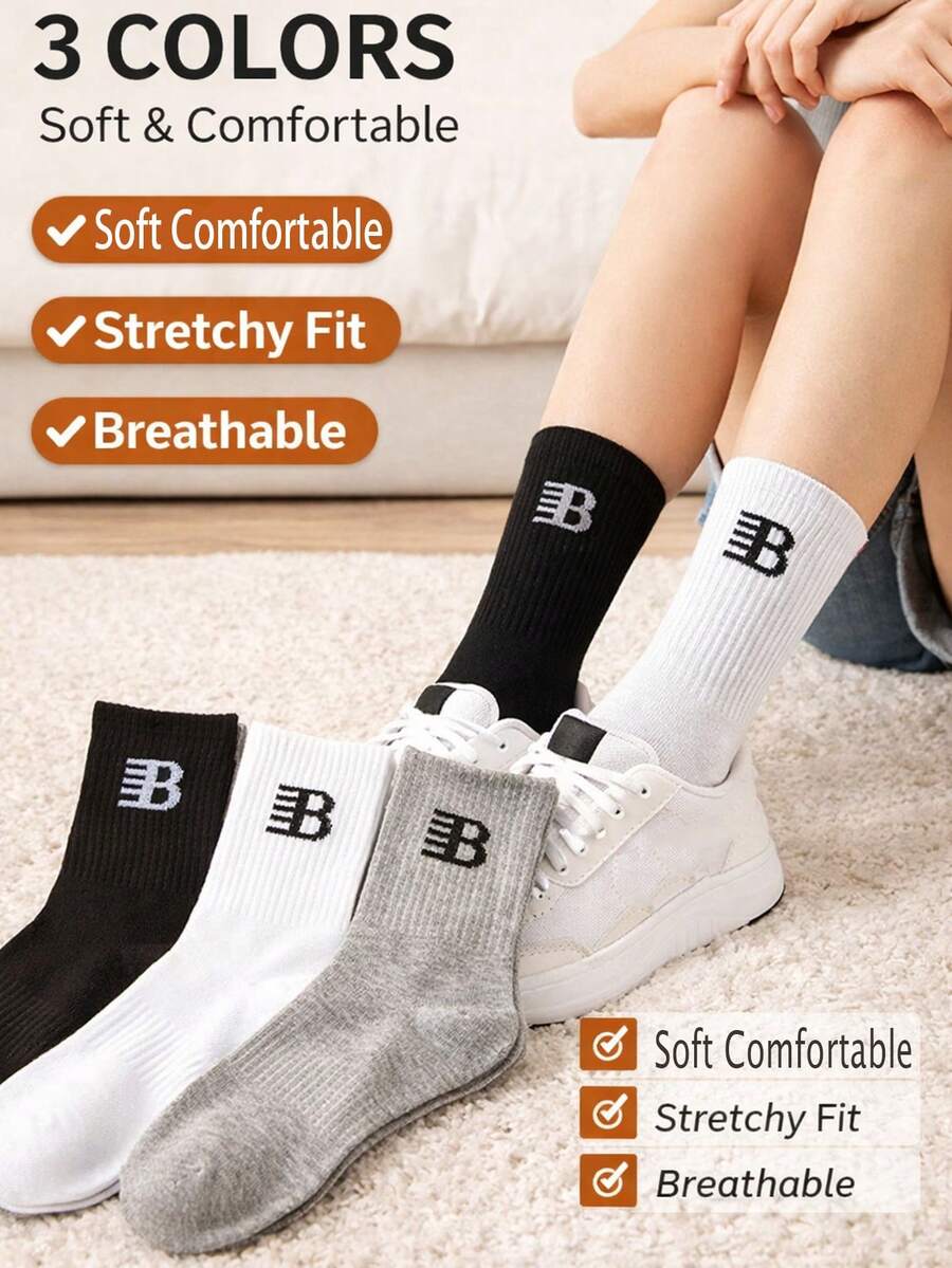 3双装船袜 – 弹力十足、耐穿时尚，男女皆宜的日常袜子 - 彩色 - 查看 1