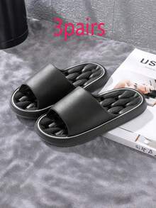 High Elastic EVA Material Slippers, Anti-Slip Quick Drying Massage Breathable Bathroom Slides For Men And Women - Black - View 13