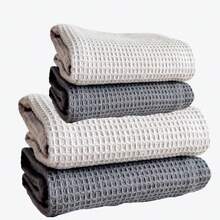 4pcs Waffle Dish Towels, Large Size (45*65cm) And Small Size (35*35cm), Versatile Kitchen Cloths, Cleaning Rags, Absorbent Kitchen Towels, Assorted Colors - Multicolor - View 11
