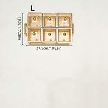 3/4/6件套零售饼干收纳盘托盘套装，派对节日活动餐具托盘套装，可重复使用 - 琥珀色 - 查看 11