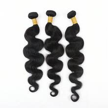 Tóc nối sóng nhẹ tự nhiên màu đen, dành cho nữ, 3 lọn tóc thật, dài 10-30 inch. - Natural Black - Xem 19
