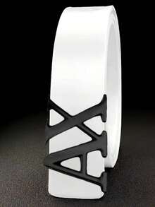 男士时尚纹理皮革腰带，搭配简约AX扣，多功能腰带 - 彩色 - 查看 9