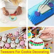 5pcs Stainless Steel Cooking Tweezers Set, Mini Tongs, Professional Chef Tweezers For Cooking, Repairing, Seafood, Grilling, Multi-Purpose Kitchen Tools - Silver - View 9