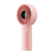 JISULIFE Portable Handheld Fan, 5 Speeds, 5000mAh Battery, 12-Blade Turbo, LED Display, Travel Essential, Vacation Essentials, Bridesmaid Gifts - Cầm tay - Xem 8