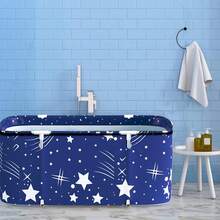 Extra Large Adult Foldable Bathtub | Luxury Spa Experience, High-Efficiency Heat Insulation, Heat & Cold Resistant | Ideal For Small Spaces, Outdoor & Patio Use - 870 Gallons/Starry Sky - View 1
