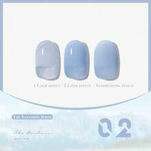 MIANEL 12ml 圣托里尼系列美白蓝色果冻凝胶指甲油，2026 冰蓝色，蓝色，白色指甲油，春季美甲，情人节美甲，专业美甲沙龙艺术 - 彩色 - 查看 15